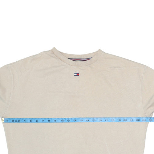 Tommy Hilfiger Men's Beige Crew Neck Pullover Sweatshirt M
