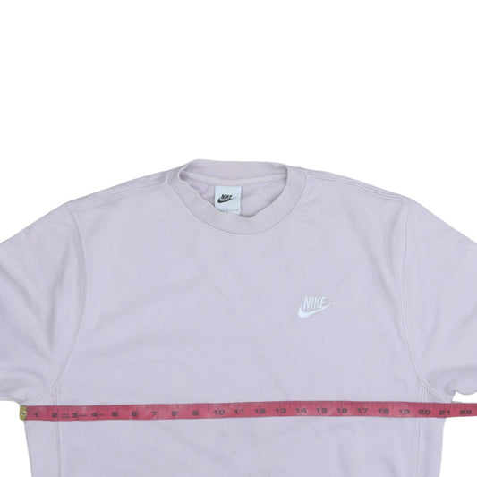 Nike Womens Lilac Crew Neck Pullover Sweatshirt Size S Cotton Blend