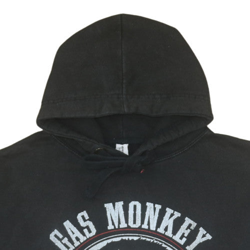 Just Hoods Men's Black Gas Monkey Graphic Pullover Hoodie L