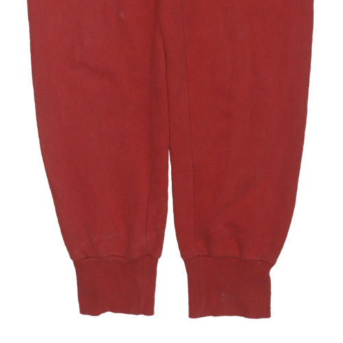 Ellesse Womens Red Jogger Sweatpants Fleece Medium Regular Fit