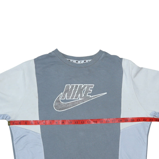 Nike Women's Grey Colourblock Pullover Sweatshirt M