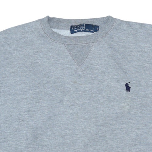 Polo Ralph Lauren Men's Grey Cotton Crew Neck Sweatshirt L