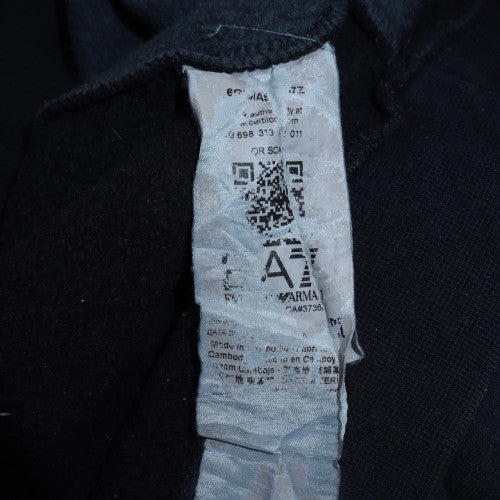 Additional view of Emporio Armani EA7 Women's Black Hoodie, size M, Cotton Blend Pullover