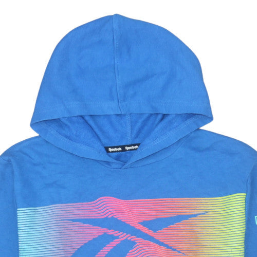Additional view of Reebok girls’ blue pullover hoodie 14 years sports graphic hooded sweatshirt