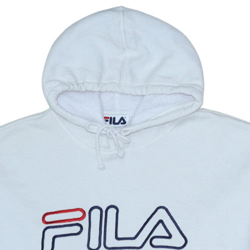 Additional view of Fila Men's White Pullover Hoodie L Logo Fleece Sweatshirt