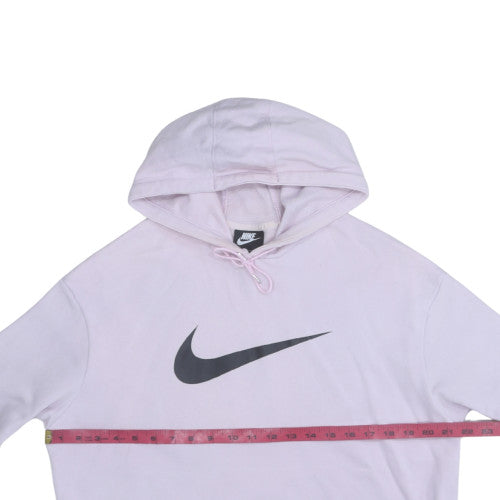 Nike Womens Pink Pullover Hoodie Small Cotton Blend Sweatshirt