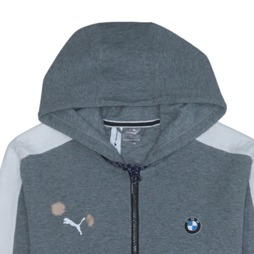Additional view of Puma BMW Motorsport Grey Full Zip Hoodie Men's M
