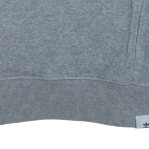 Additional view of Adidas women’s grey long sleeve crew neck pullover sweatshirt, size UK 14