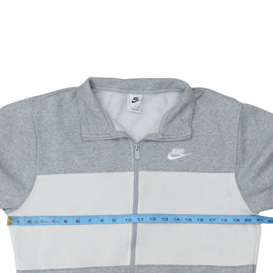 Nike Men's Grey Colourblock Track Jacket Size S Full Zip Lightweight