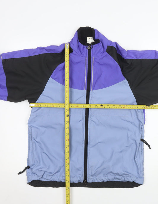 Nike Men's Purple & Blue Windbreaker Jacket Size S Polyester
