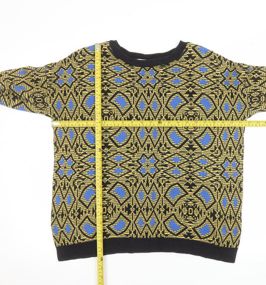 Zara Men’s Multicoloured Geometric Knit Jumper Size M