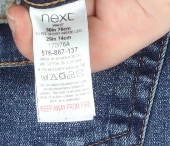 Next Women's Blue Skinny Fit Jeans Size 12 Stretch Denim