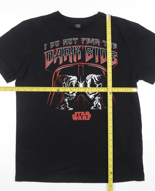 Pop! Tees Men’s Black Star Wars Darth Vader Graphic T-Shirt Medium