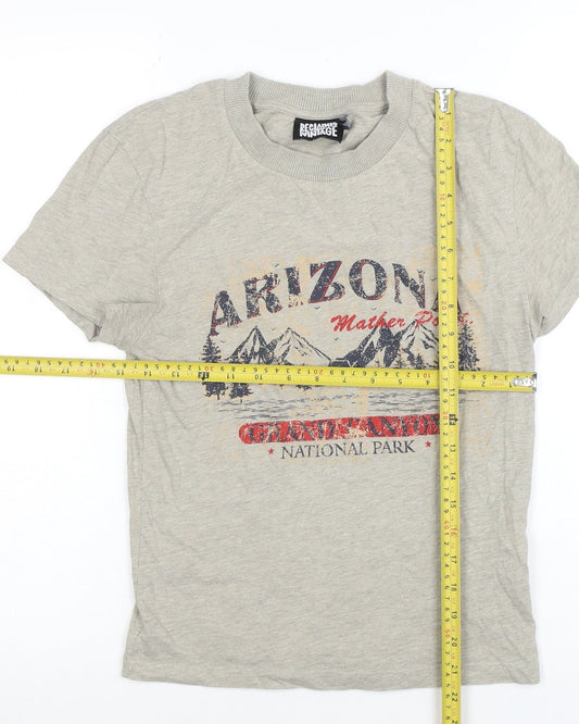 Reclaimed Vintage Womens Grey Arizona Graphic T-Shirt Size S