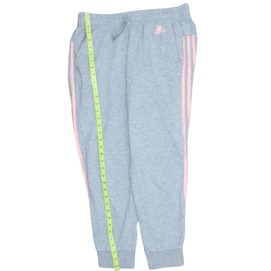 Adidas Women’s Grey Jogger Trousers L Elastic Waist Comfort Fit