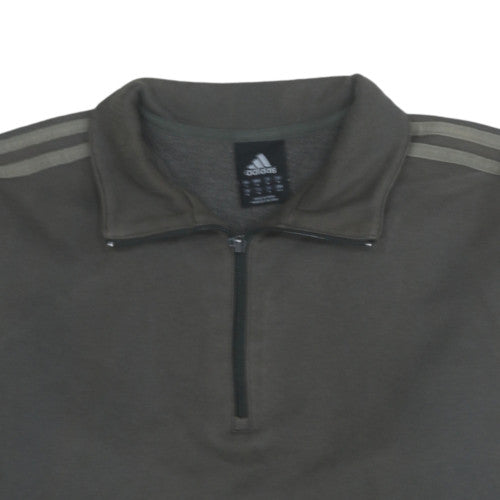 Adidas Men’s Green 1/2 Zip Sweatshirt Size M Sports Fleece