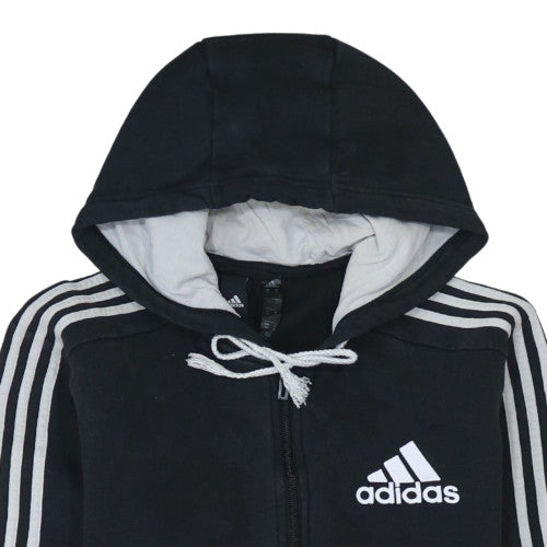 Additional view of Adidas Men's Black Full Zip Hoodie S Sports Fleece Sweatshirt