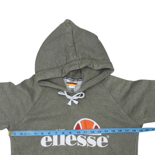 Ellesse Mens Green Pullover Hoodie S Regular Fit Graphic Logo