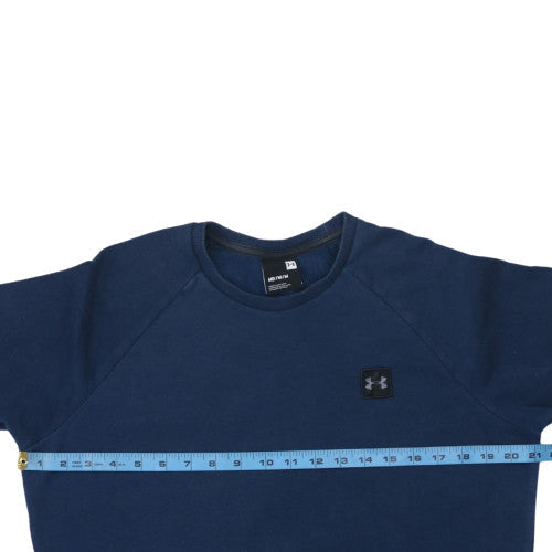 Under Armour Men's Blue Regular Fit Crew Neck Fleece Sweatshirt M