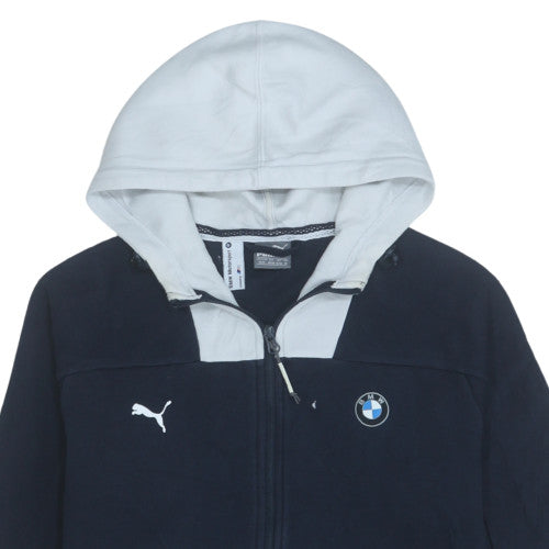 Puma BMW Motorsport Men's Navy Hoodie Full Zip Size M