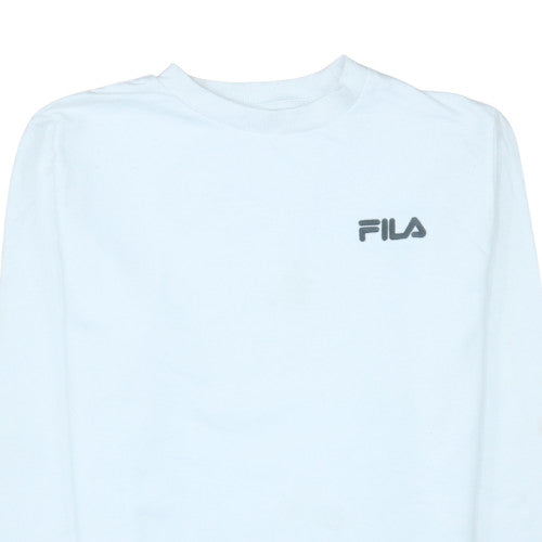 Additional view of Fila Women's White XS Crew Neck Pullover Sweatshirt 100% Cotton