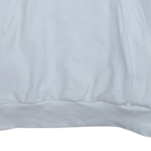Adidas Women White Pullover Hoodie Dress Size 12 Cotton Blend