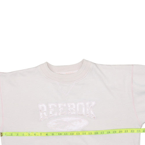 Reebok Women Beige Crew Neck Pullover Sweatshirt Size 12