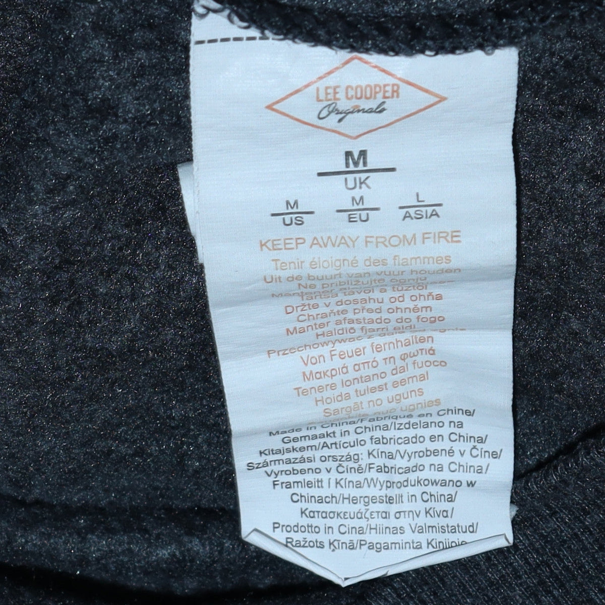 Additional view of Lee Cooper Men’s Black Pullover Hoodie, size M, Regular Fit