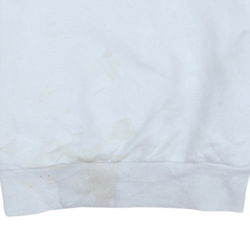Lotto x Primark Men's White Pullover Sweatshirt M Crew Neck Logo Sports