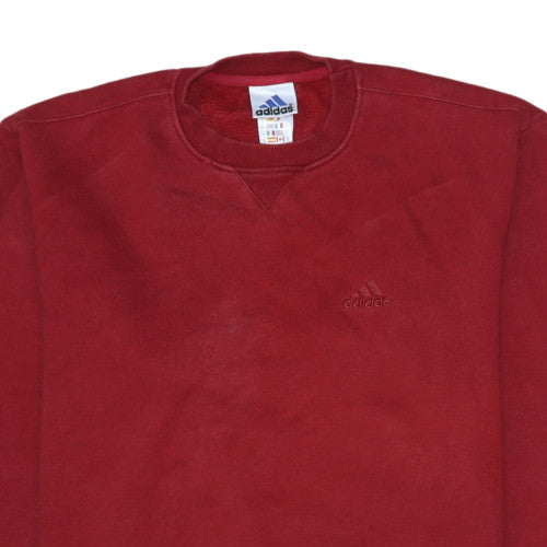 Additional view of Adidas men’s red crew neck pullover sweatshirt, size L, regular fit