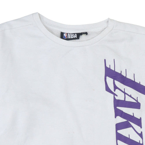Additional view of NBA girls’ white los angeles lakers graphic pullover sweatshirt 11-12 years