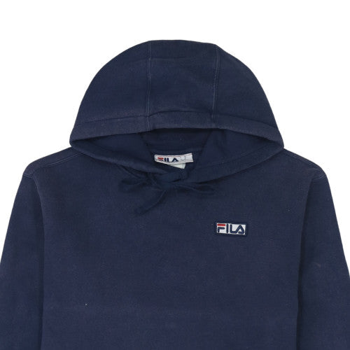 Additional view of Fila Men's Blue Pullover Hoodie Medium Fleece Logo Sweatshirt