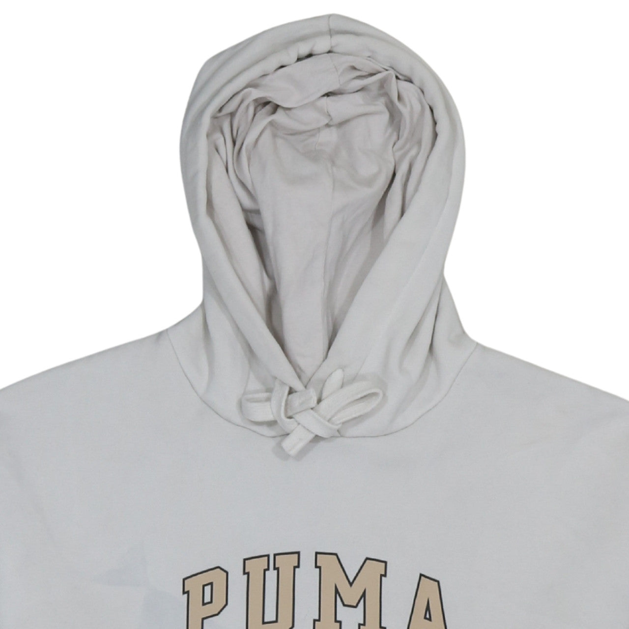Additional view of Puma Women's White Pullover Hoodie, size M, Logo Fleece Sweatshirt