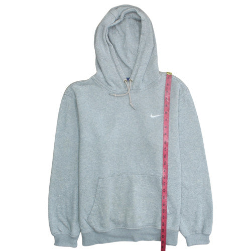 Nike Women's Grey Pullover Hoodie Size L Classic Fleece Sweatshirt