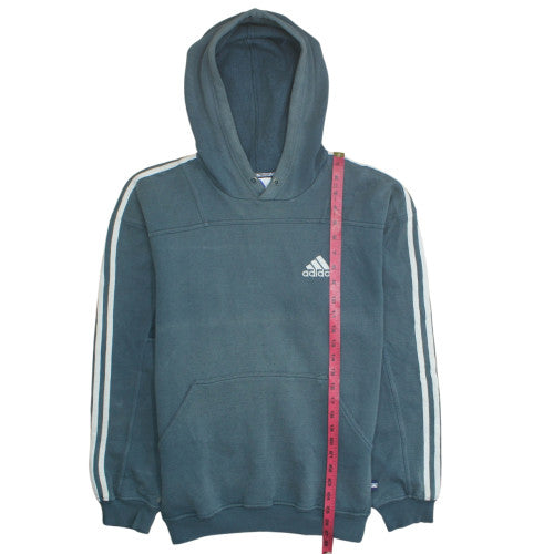 Adidas Mens Blue Pullover Hoodie Medium Logo Sportswear
