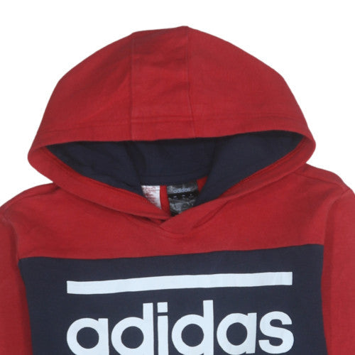 Additional view of Adidas boys’ red and blue pullover hoodie 15-16 years regular fit
