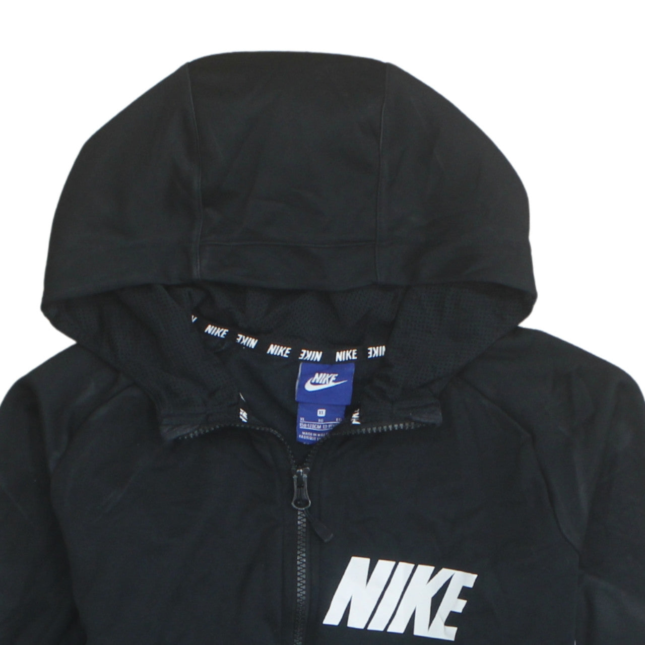 Additional view of Nike boys’ black full zip hoodie 13-15 years sportswear sweatshirt