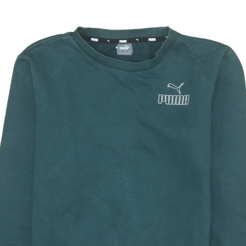 Additional view of Puma Women’s Dark Green Crew Neck Pullover Sweatshirt, size S