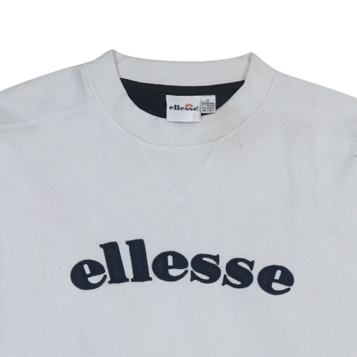 Additional view of Ellesse Men's White Embroidered Logo Pullover Sweatshirt M