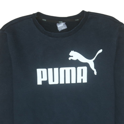 Additional view of Puma Men's Black Logo Pullover Sweatshirt, size M