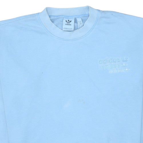 Additional view of adidas Men's Blue Crew Neck Pullover Sweatshirt M Regular Fit