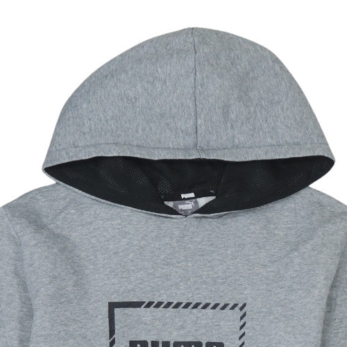 Additional view of Puma boys’ grey pullover hoodie, size 15-16, years classic logo style