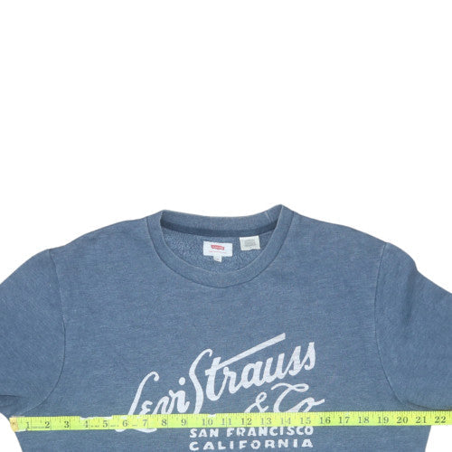 Levi's Men's Blue Crew Neck Graphic Sweatshirt Size M