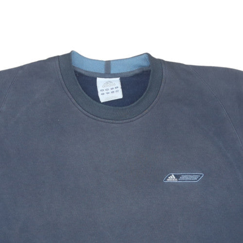 Additional view of Adidas Men Blue Pullover Sweatshirt M Crew Neck Fleece Regular Fit