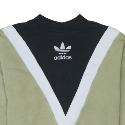 Additional view of Adidas women’s green black sweatshirt, size S, crew neck pullover