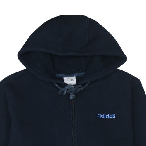 Adidas Mens Blue Full Zip Hoodie 2XL Fleece Sportswear