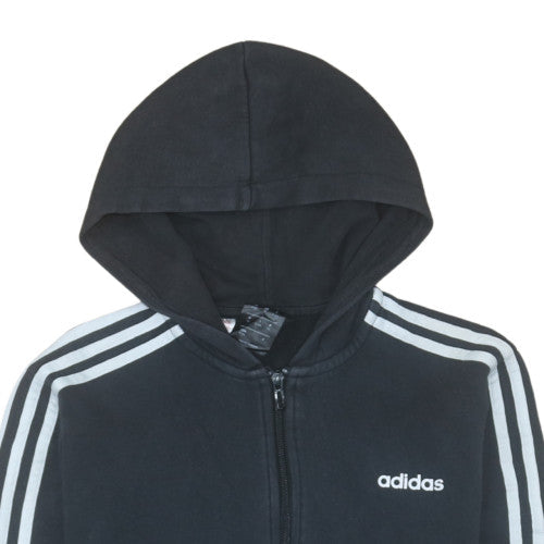 Additional view of Adidas boys’ black full zip hoodie 15-16 years 176cm hooded sportswear