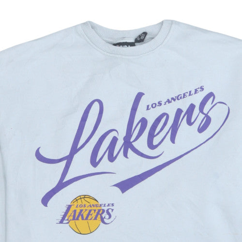 NBA Los Angeles Lakers White Crew Neck Sweatshirt Women’s UK 12 Vintage Style