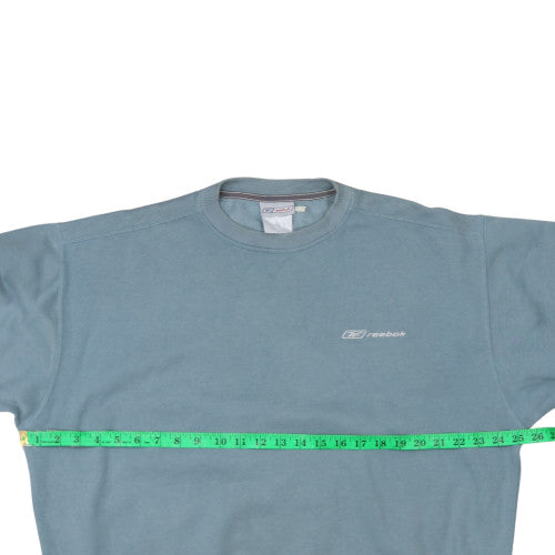 Reebok Men's Blue Pullover Sweatshirt Size L Crew Neck Fleece