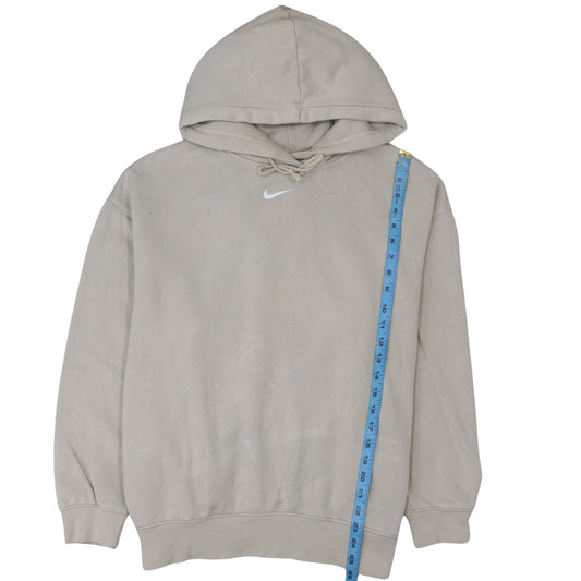 Nike Men's Beige Pullover Hoodie M Regular Fit Fleece Sweatshirt